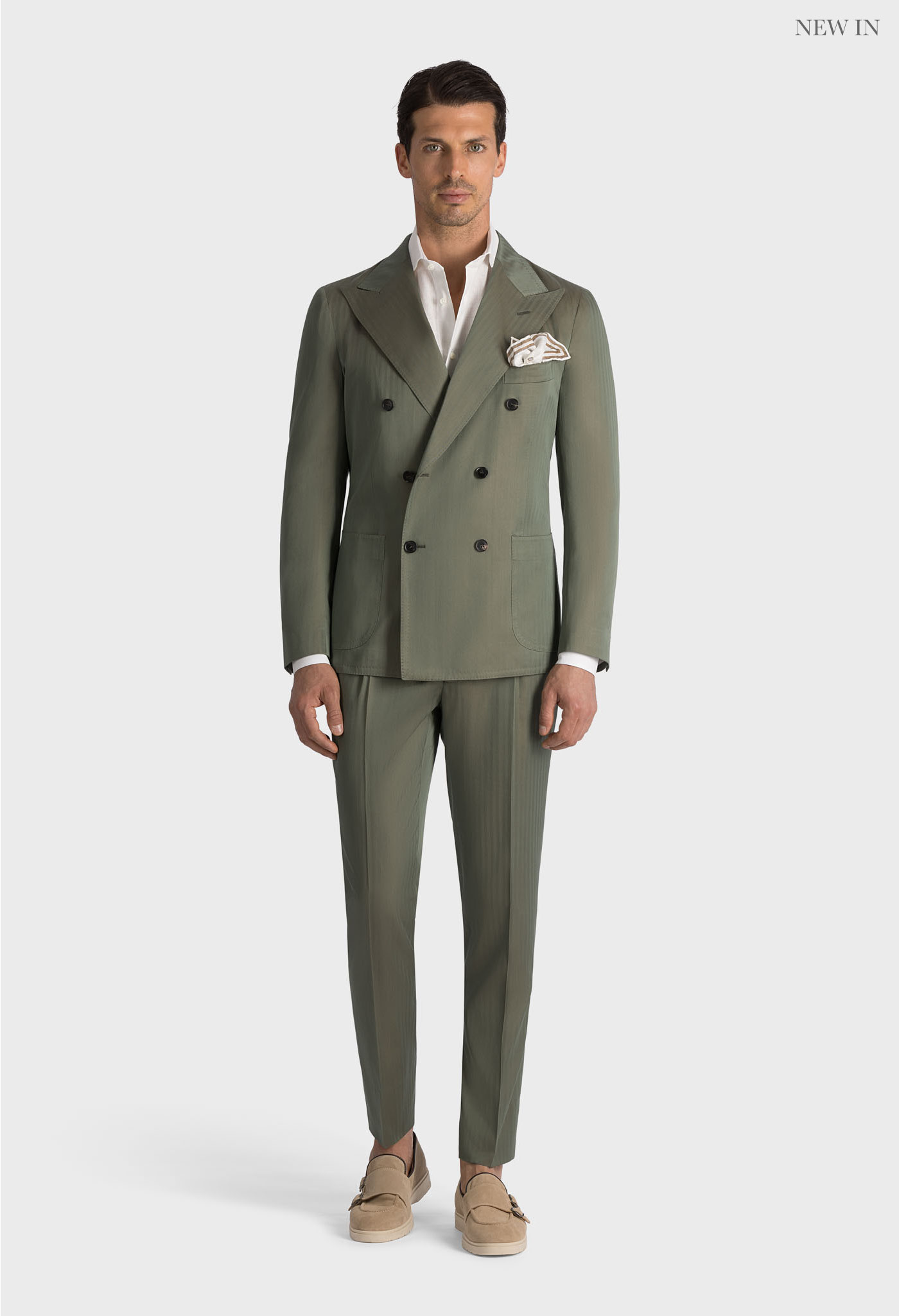 Sage Green Double Breasted Suit