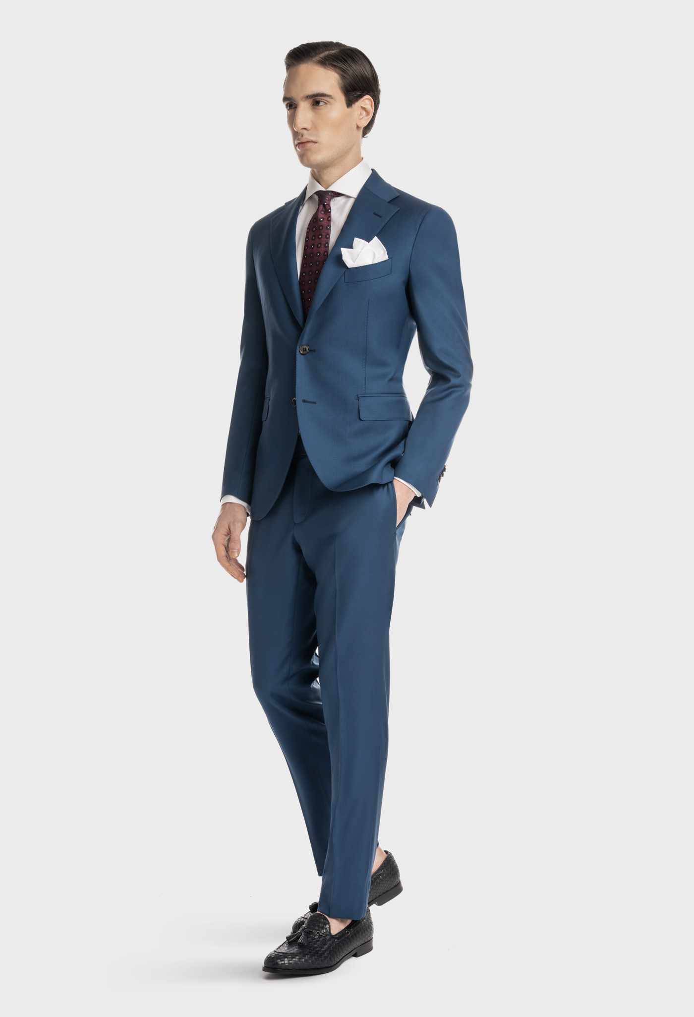 Abito lana blu royal classico